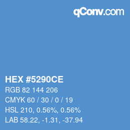Color code: HEX #5290CE | qconv.com