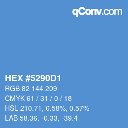 カラーコード: HEX #5290D1 | qconv.com