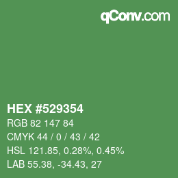 Color code: HEX #529354 | qconv.com