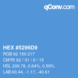 Color code: HEX #5296D9 | qconv.com