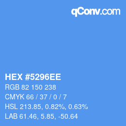 カラーコード: HEX #5296EE | qconv.com
