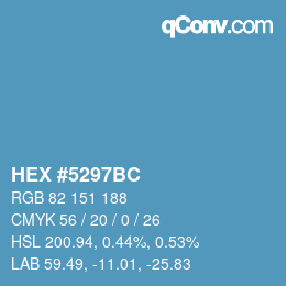 颜色代码: HEX #5297BC | qconv.com