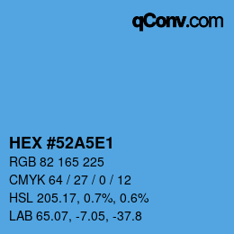 Color code: HEX #52A5E1 | qconv.com