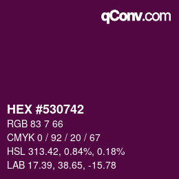 カラーコード: HEX #530742 | qconv.com