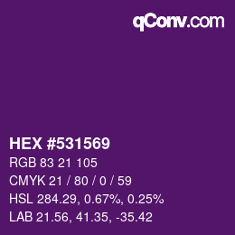 Color code: HEX #531569 | qconv.com