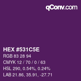 Código de color: HEX #531C5E | qconv.com