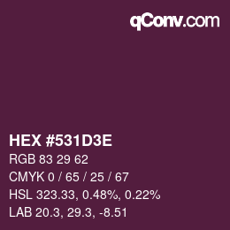 Color code: HEX #531D3E | qconv.com