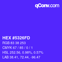 Color code: HEX #5326FD | qconv.com