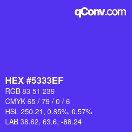Color code: HEX #5333EF | qconv.com