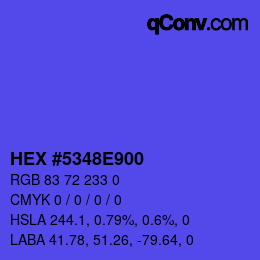 Color code: HEX #5348E900 | qconv.com