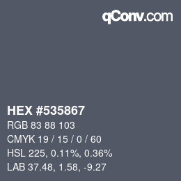 Código de color: HEX #535867 | qconv.com