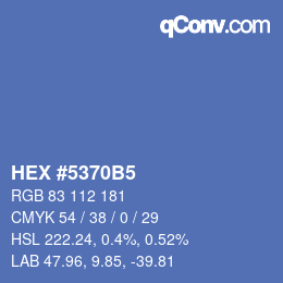 Color code: HEX #5370B5 | qconv.com