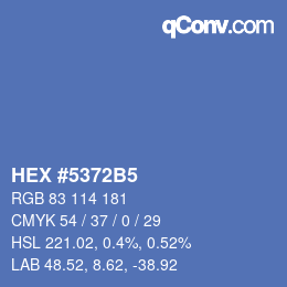 カラーコード: HEX #5372B5 | qconv.com