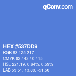 Color code: HEX #537DD9 | qconv.com