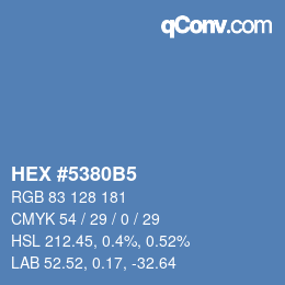 Color code: HEX #5380B5 | qconv.com