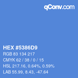 カラーコード: HEX #5386D9 | qconv.com