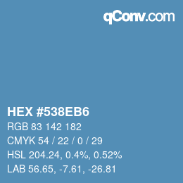 Color code: HEX #538EB6 | qconv.com