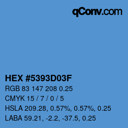 Color code: HEX #5393D03F | qconv.com
