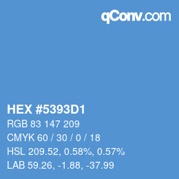 Código de color: HEX #5393D1 | qconv.com