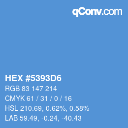 Color code: HEX #5393D6 | qconv.com