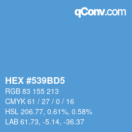 Color code: HEX #539BD5 | qconv.com