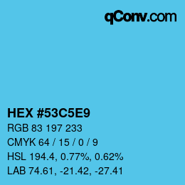 Color code: HEX #53C5E9 | qconv.com