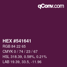 Color code: HEX #541641 | qconv.com