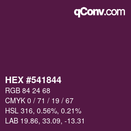 Color code: HEX #541844 | qconv.com