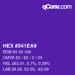 Color code: HEX #541EA9 | qconv.com