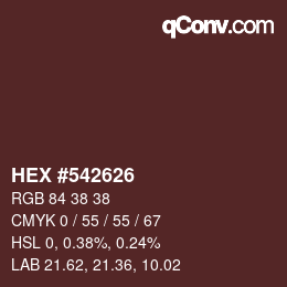 Color code: HEX #542626 | qconv.com