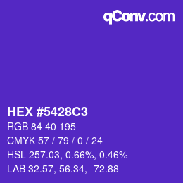 Color code: HEX #5428C3 | qconv.com