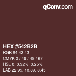 Color code: HEX #542B2B | qconv.com