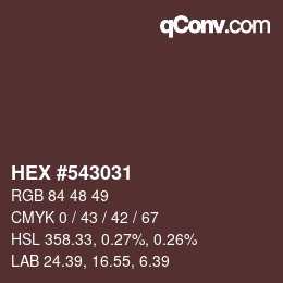 Color code: HEX #543031 | qconv.com