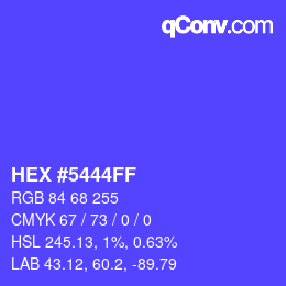 Color code: HEX #5444FF | qconv.com