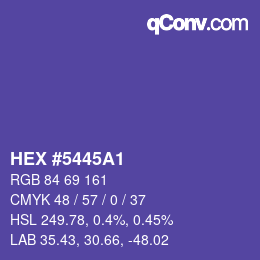 Color code: HEX #5445A1 | qconv.com