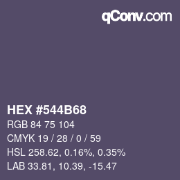 Código de color: HEX #544B68 | qconv.com