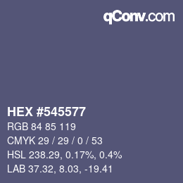 Color code: HEX #545577 | qconv.com