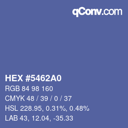 Color code: HEX #5462A0 | qconv.com