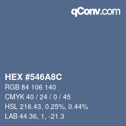 Color code: HEX #546A8C | qconv.com