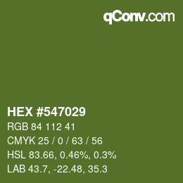 カラーコード: HEX #547029 | qconv.com