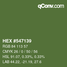 Color code: HEX #547139 | qconv.com