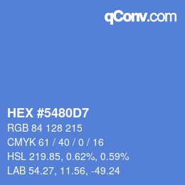 Color code: HEX #5480D7 | qconv.com