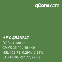 Color code: HEX #548247 | qconv.com