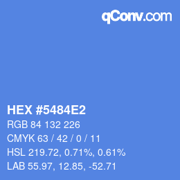 Color code: HEX #5484E2 | qconv.com