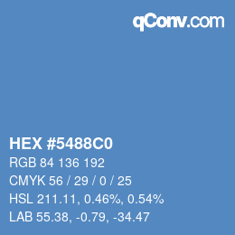 Color code: HEX #5488C0 | qconv.com