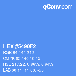 Color code: HEX #5490F2 | qconv.com