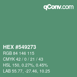 Código de color: HEX #549273 | qconv.com