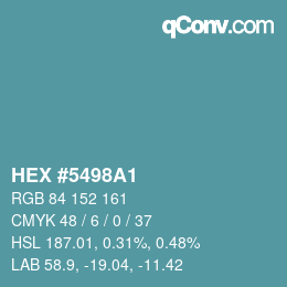 Color code: HEX #5498A1 | qconv.com