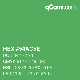 Color code: HEX #54AC5E | qconv.com