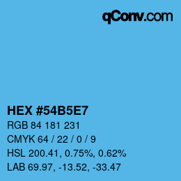 Color code: HEX #54B5E7 | qconv.com